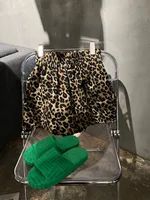 Oversized summer thin ins wide legs high waist slimming A-type pants casual pants leopard print women's shorts - Image 5