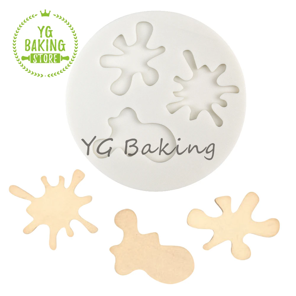 

Dorica New Arrival Paint Splatter Design Fondant Cake Silicone Mold Cake Decorating Tools Kitchen Sugarcraft Baking Mould
