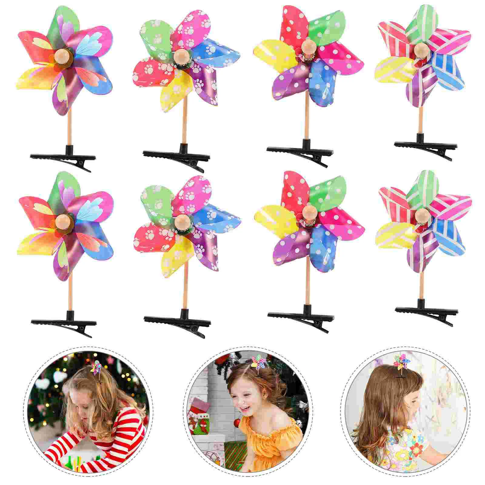 

Заколки для волос Pinwheel, заколки для волос с ветряной мельницей, головные уборы, головной убор для выступления на сцене, женские шпильки для волос для девочек, аксессуары