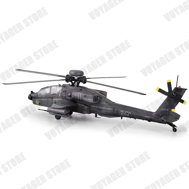 1/48 RC ERA C170 Apache AH-64D RC Helicopter Military Model 6CH Brushless Optical Flow Positioning One Key Inverted Flight - 6