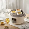 Bear Stew Electric Stew Pot Ceramic Automatic Household Intelligent Electric Stew Cooker Porridge Soup Pot 2.5L Slow Cooker 3