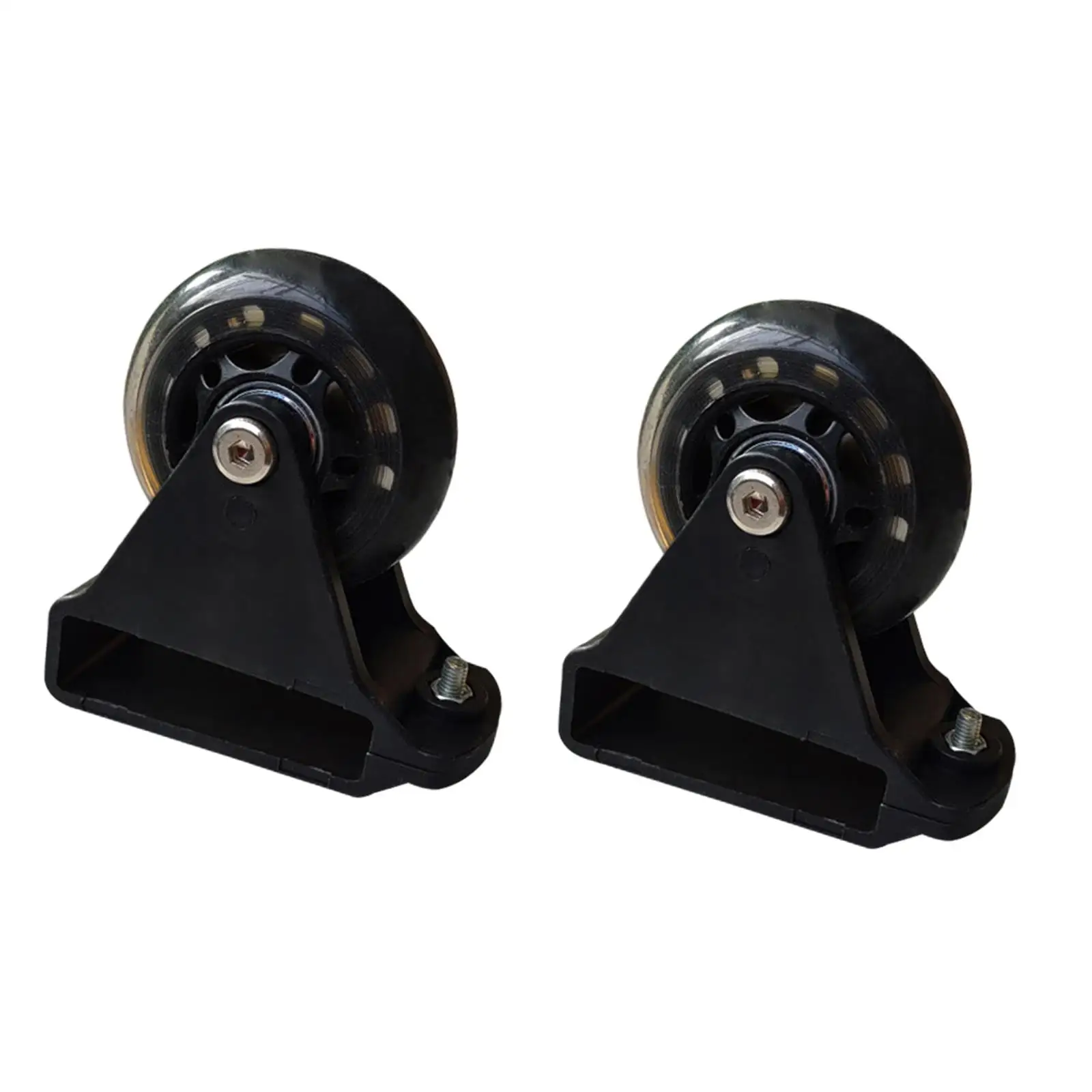 2 Pieces Leveling Casters Black Ladder Caster Extension for Machine Shelves