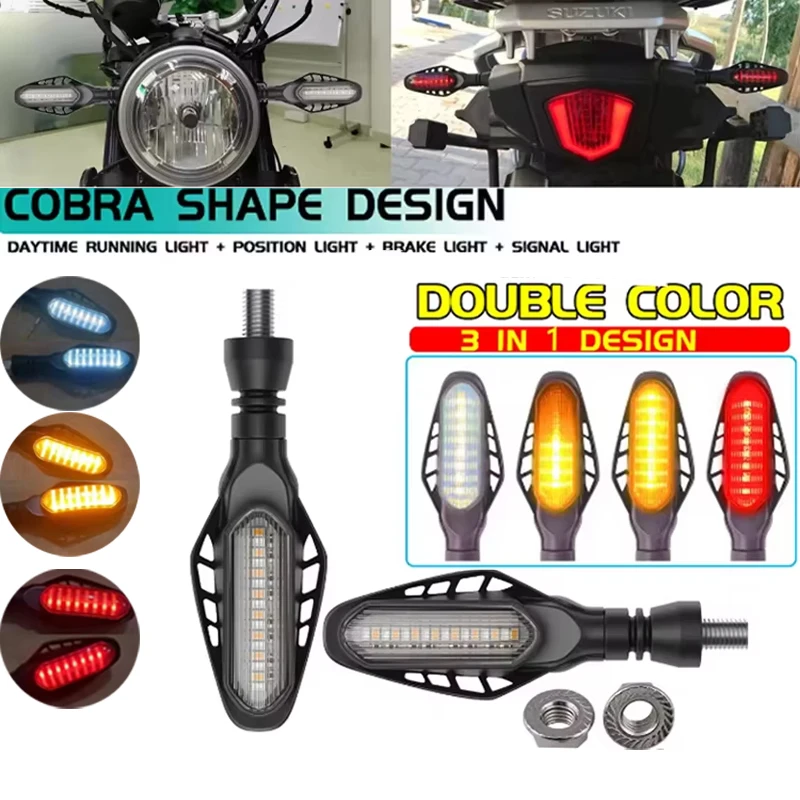 Universal 16LED Motorcycle Rear Tail Brake Flasher Light DRL Lamp ...