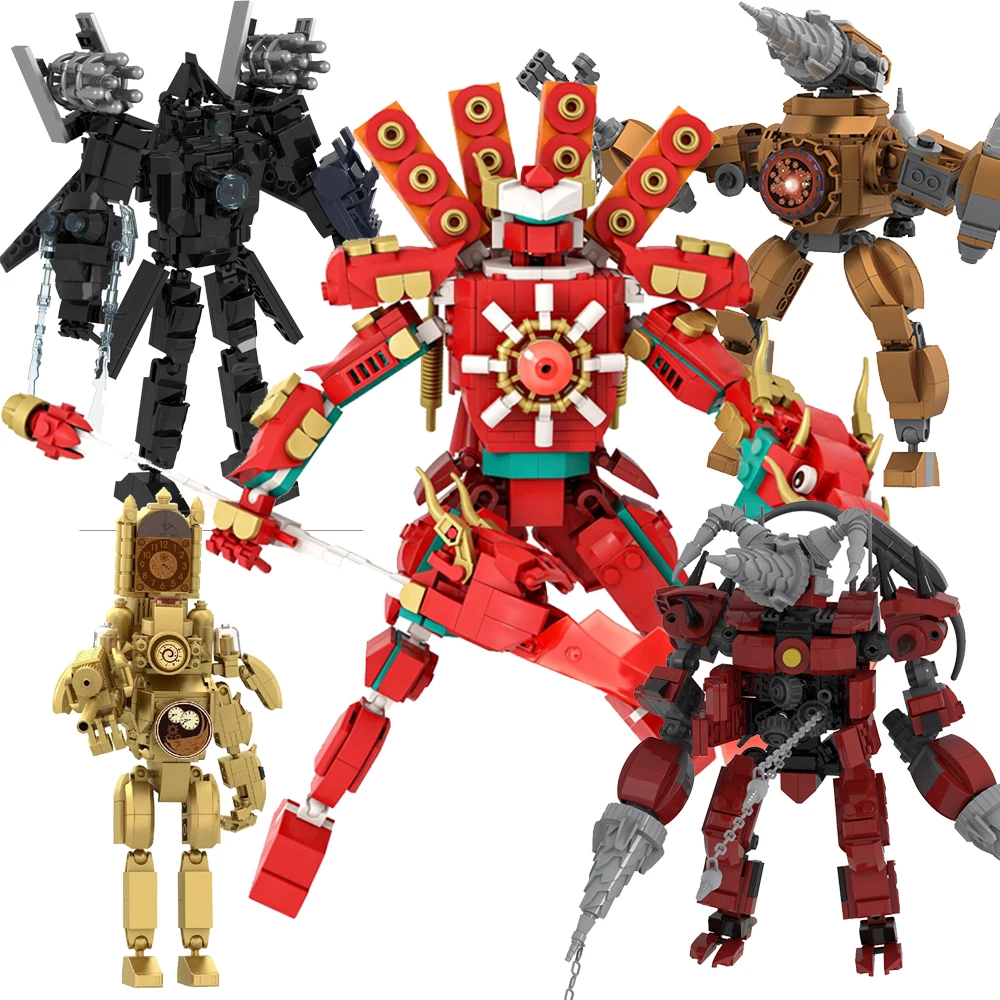 Assemblaggio Building Blocks Toilet Man Titan Drill Man Children Moc Building Blocks Puzzle Assembly City Brick Toys Boy Girl Gift