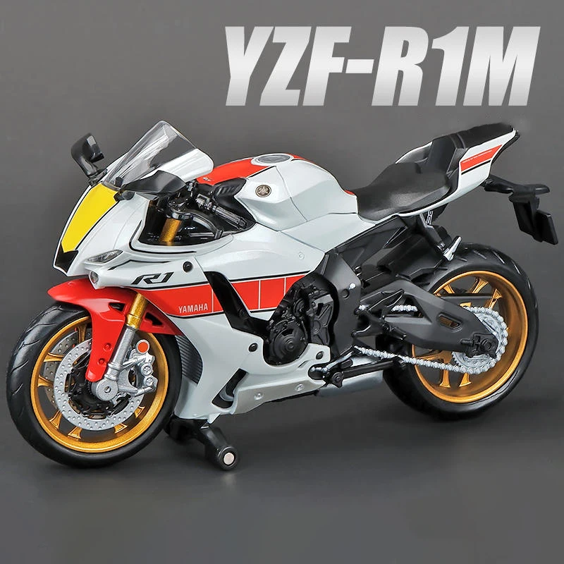 ヤマハ1:12,YZF-R1M,60周年記念レース,オートバイ,合金,モデル
