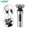 VGR Electric Shaver Face Shaver Professional Beard Trimmer Floating Waterproof Five-blade Waterproof Rechargeable Razor V-385 5
