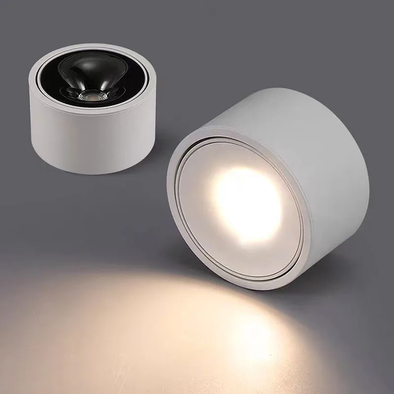 Led Spotlight Adjustable Angle Cob Super Bright Downlight 5w 7w 9w 12w 15w Surface Mounted Small Ceiling Light Indoor Lighting 4
