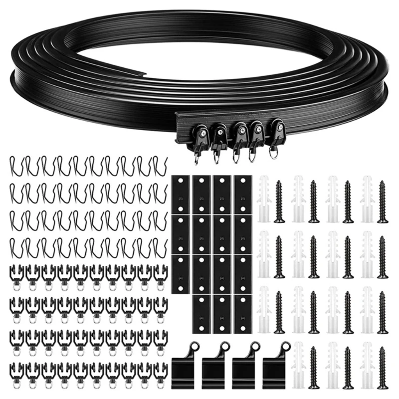 

Flexible Ceiling Curtain Track 5m Bendable Bedroom Dormitory Curtain