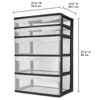 Plastic 5-Drawer Wide Tower Organizer Storage Unit Bedroom Kitchen Bathroom Craft Room Nursery Dorm Black Effortlessly Identify 2