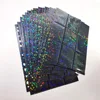 30Pcs 9 Pocket Trading Card Holographic Storage Album Foil Pages 11 Holes Fit 3 Ring Binder Side Loading Laser Idol Card Holder 6