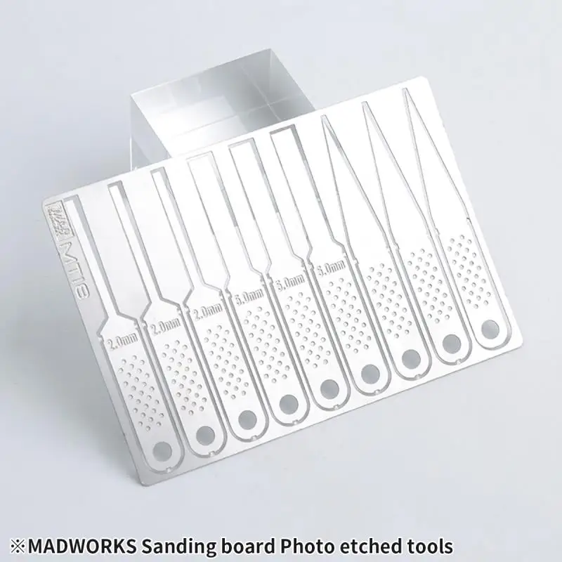MADWORKS MT18 샌딩 보드 사진 에칭 도구, 플라스틱 모델 금속 연마 도구, 모델러 취미 공예 도구, DIY