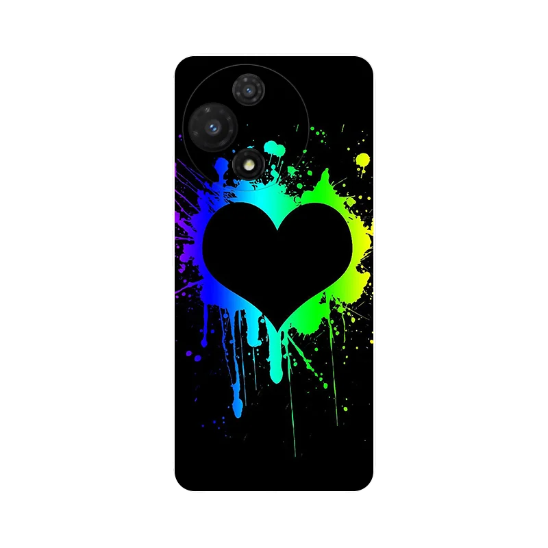 Silicone Soft Cover with Floral Panda Design - TPU Protective Phone Case in Blue