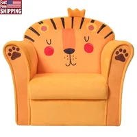 Kids Lion Sofa Armchair Toddler Furniture Lightweight Mini Couch Safe Ergonomic Design Non-Slip Feet Ideal Playroom Reading 1