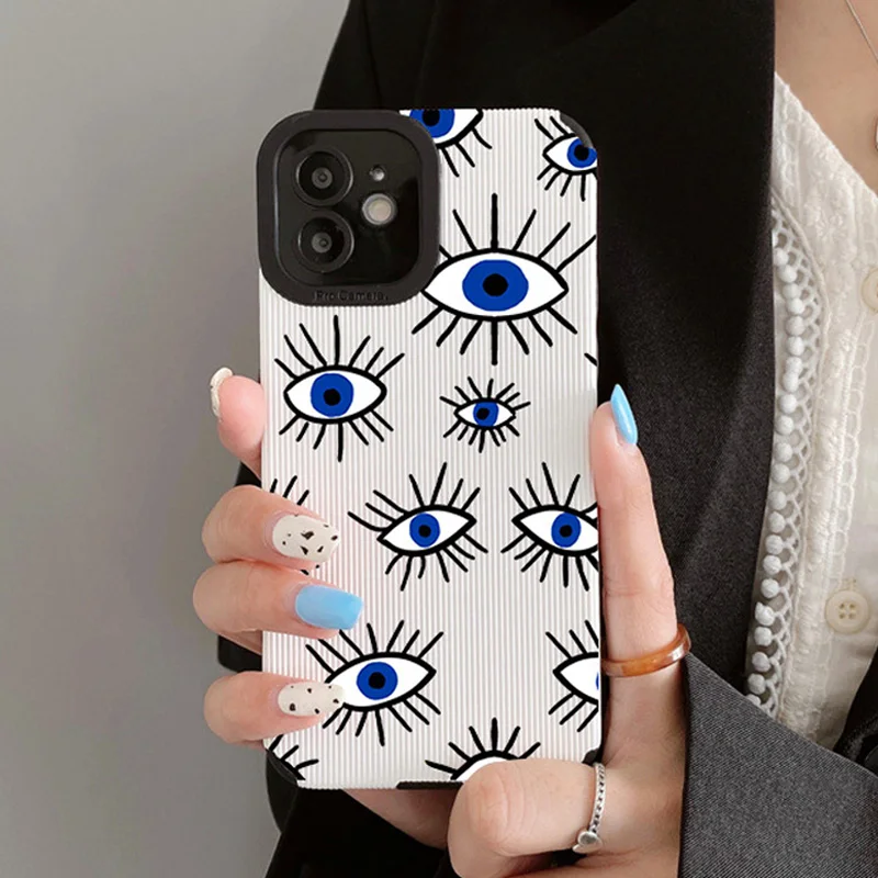 Custodia Morbida In Silicone Blue Eye Per Iphone 11 Pro Max Iphone 12 Pro Max Iphone 13 Pro Max Iphone 14 Pro Max Cover