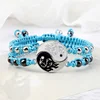 Bracelet tressé Dragon Tai Chi Gossip pour femmes et hommes, meilleurs amis, réglable, Yin Yang, bijoux de Couple à la mode, 2 pièces/ensemble