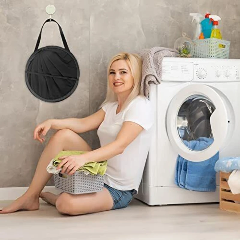 Washing Machine Drying Machine Laundry Basket Nylon Cloth Washing Machine Foldable Pop up Storage Dirty Cloth Basket
