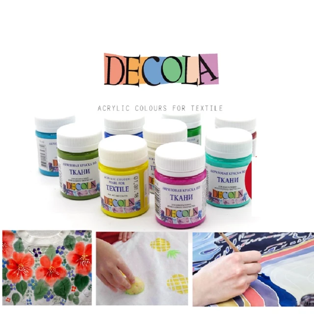 Permanent Fabric Paint Set 50ml/Bottle Textile Acrylic Paints for