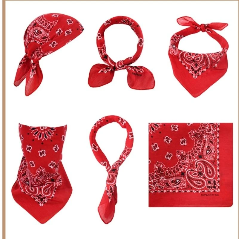Cotton Double Bandanas Headscarf Comfortable Headscarf Multipurpose Handkerchief for Fashion Enthusiasts