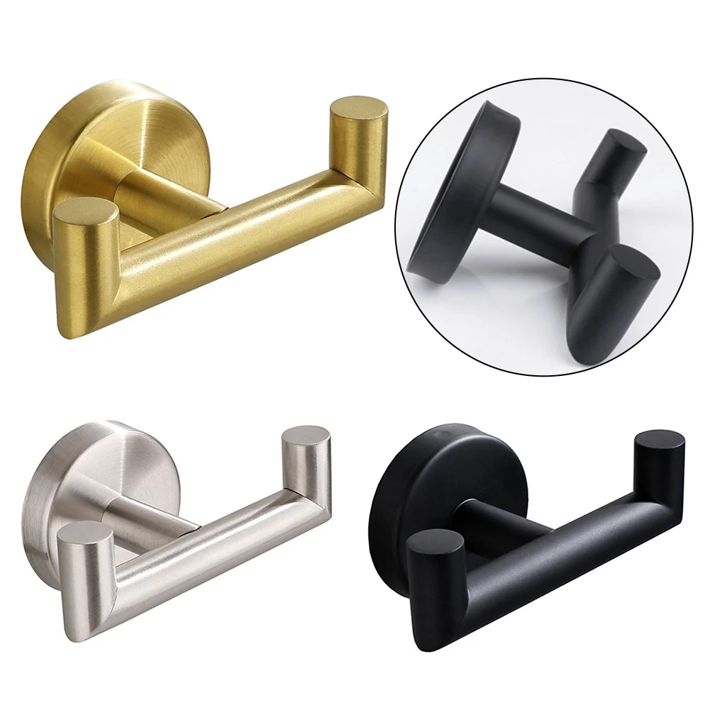 Stainless Steel Wall Hooks Toilet Paper Holder Wall Hanger Towel Holder Rack Behind Door Bathroom Clothes Hook Hardware