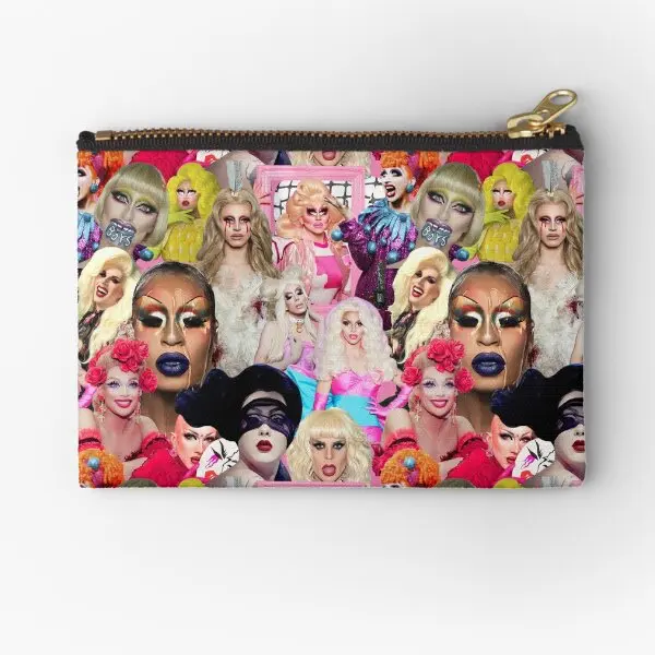 

Rupaul Drag Race чехлы на молнии с коллажем, чистый бумажник, карман для мужчин, маленькая сумка для нижнего белья, сумка для хранения носков, косметических ключей, монет для женщин