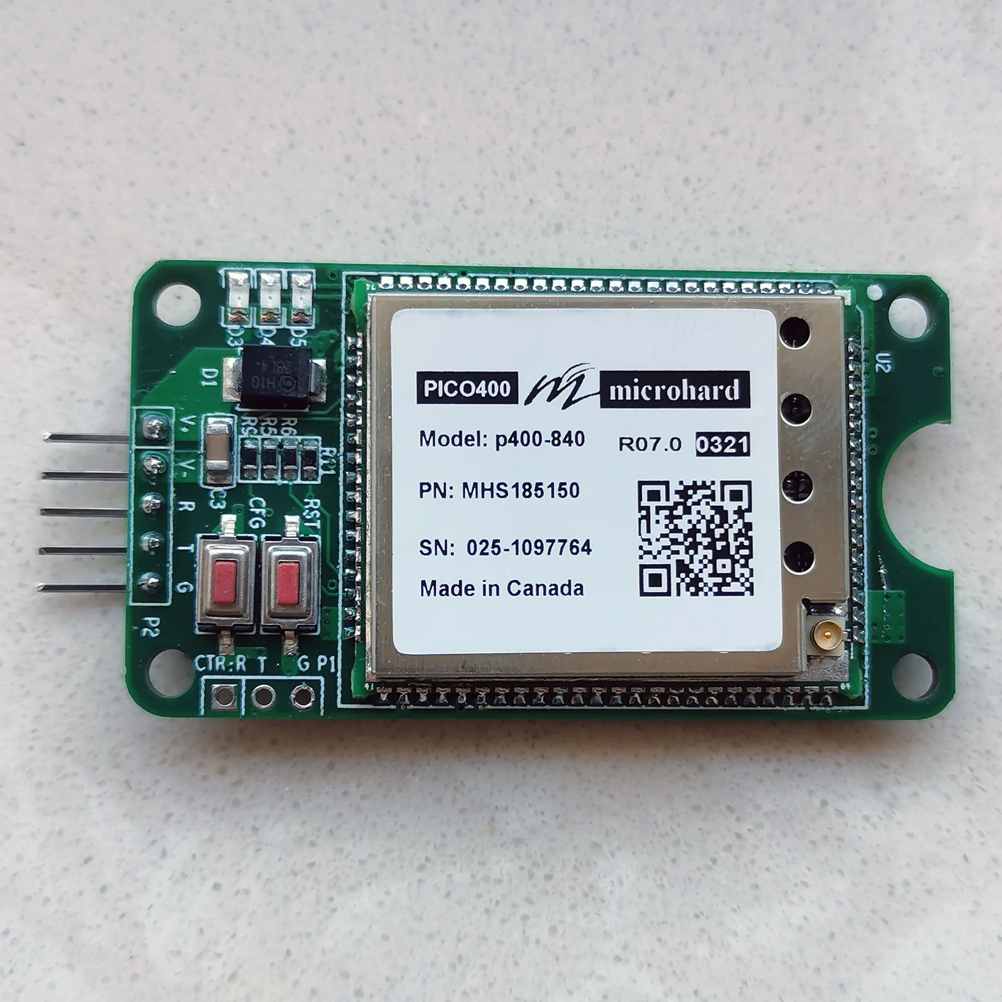 

Microhard P400-840 Wireless Module 1W Frequency Hopping 2W Fixed Frequency Up to 100km Original Genuine