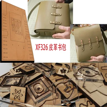 Handmade Wooden Die Leather Schoolbag Leather Craft Punch Hand Tool Cut Knife Mould XF326 Leather Craft Tools
