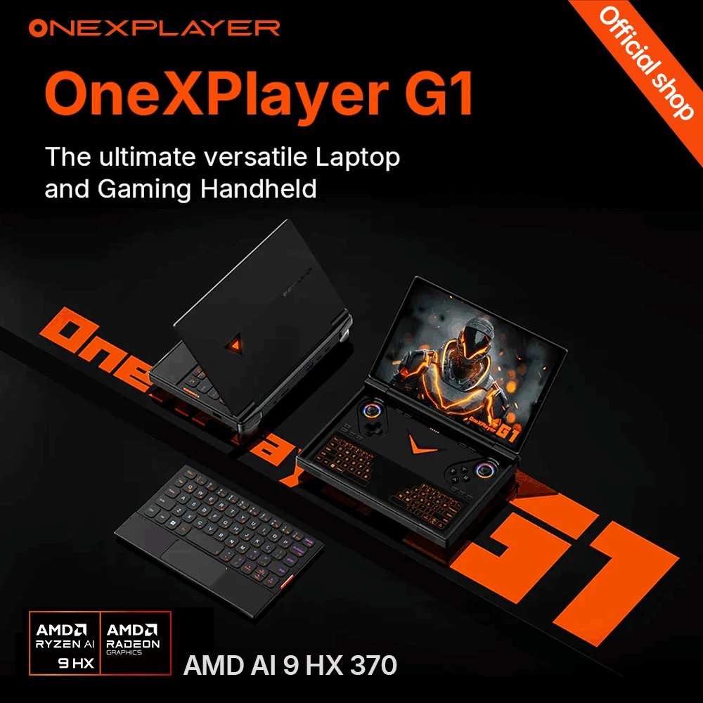 OneXPlayer G1 Gaming Laptop AMD Ryzen AI 9 HX 370 & Intel Core Ultra 7 255H Portable 8.8 Inch 144Hz Dual-Mode Keyboard Computer OneXPlayer G1 Gaming Laptop AMD Ryzen AI 9 HX 370 & Intel Core Ultra 7 255H Portable 8.8 Inch 144Hz Dual-Mode Keyboard Computer