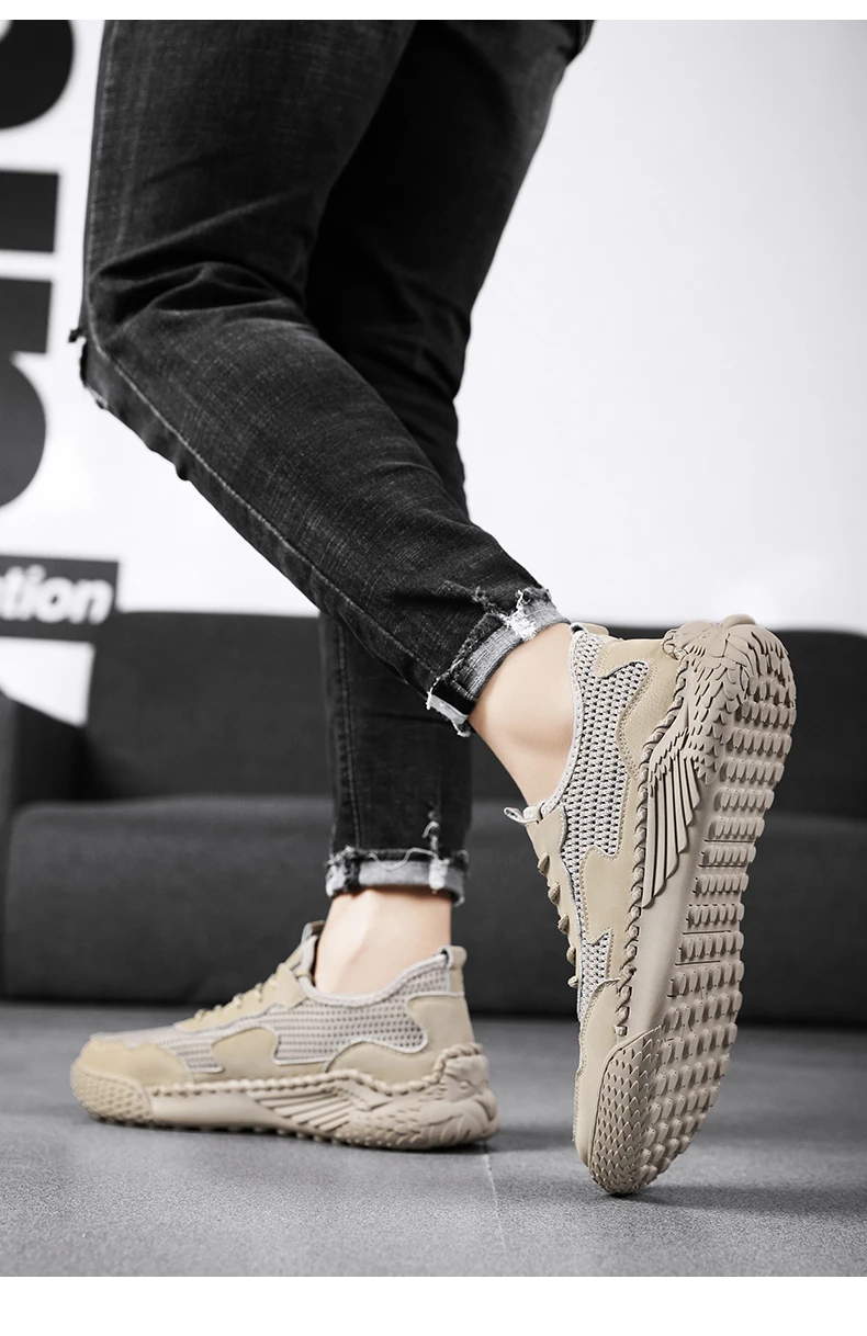 Modische Mesh-Sneaker, lässige Herrenschuhe, bequem, langlebig, atmungsaktiv, zart weich und nicht schädlich für die Füße_voghion.com
