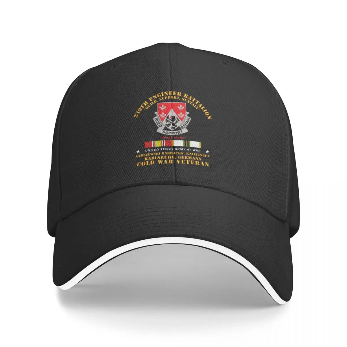 

Army - 249th Engineer Bn - Karlsruhe, Germany w COLD SVC Baseball Cap summer hat Fashion Beach Girl'S Hats Men's