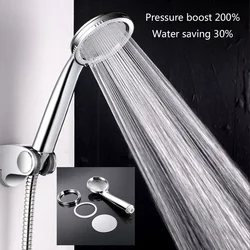 High Pressure Large Flow Shower Head Round Rainfall Pressurized Showerhead Chrome Water Saving Spray Nozzle Bathroom Accessories
