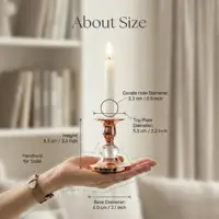 2PCS Gold Metal Taper Candlestick Holders Vintage Brass Taper Candle Holders, Metal Crystal Candle Stands Elegant Candlestick 6