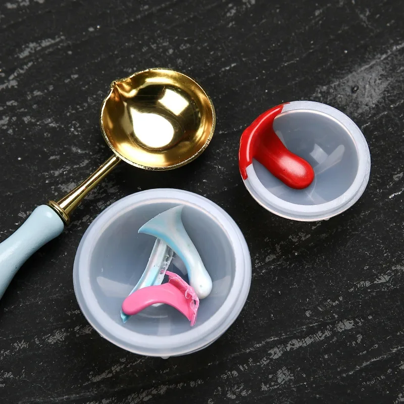 Clear stamps Wax seals Wax Seal Silicone Wax Lacquer Epoxy Resin Mixing Cleaning Spoon Powder Dip Sealing Making Tools SB054