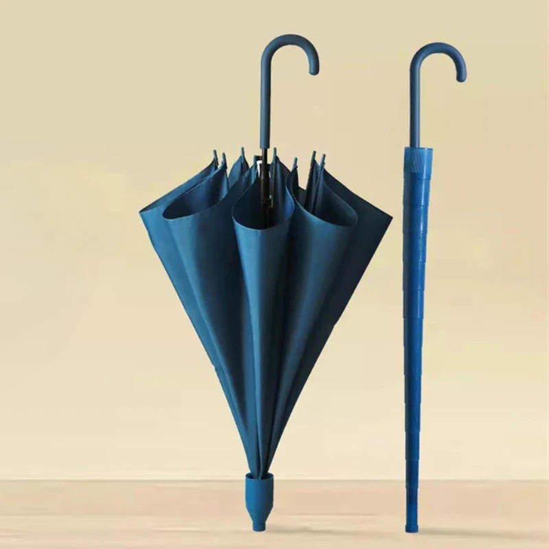 

Business Deluxe Semi-Automatic Long Pole Parasol Large Double Long Handle Rain And Sunny Dual-Use Umbrellas