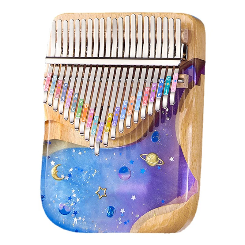 

CEGA Creative Kalimba Portable Thumb Piano 17 21 Key Calimba Professional Musical Keyboard Beginner Kalimbas Epoxy Resin Gifts