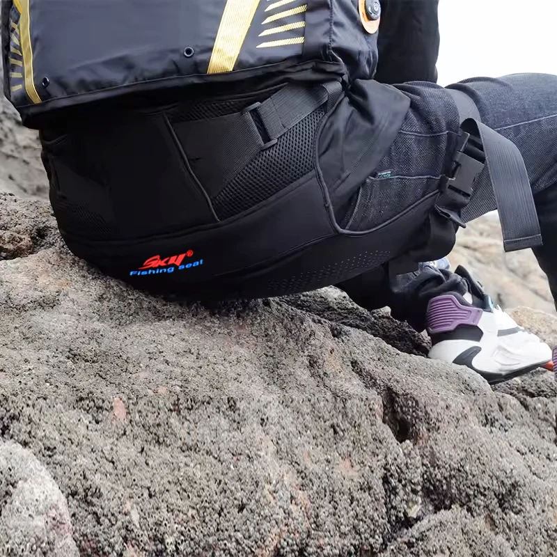 ZYZ Adjustable Sea Rock Fishing Seat Cushion Breathable Moisture Resistant and Anti-slip Thick Soft Fishing Hip Pads