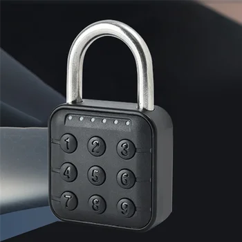 ABDE-Tuya Padlock Password Electronic Lock Keyless Quick Unlock Anti Theft Padlock IP67 Waterproof Home Securit Lock 1