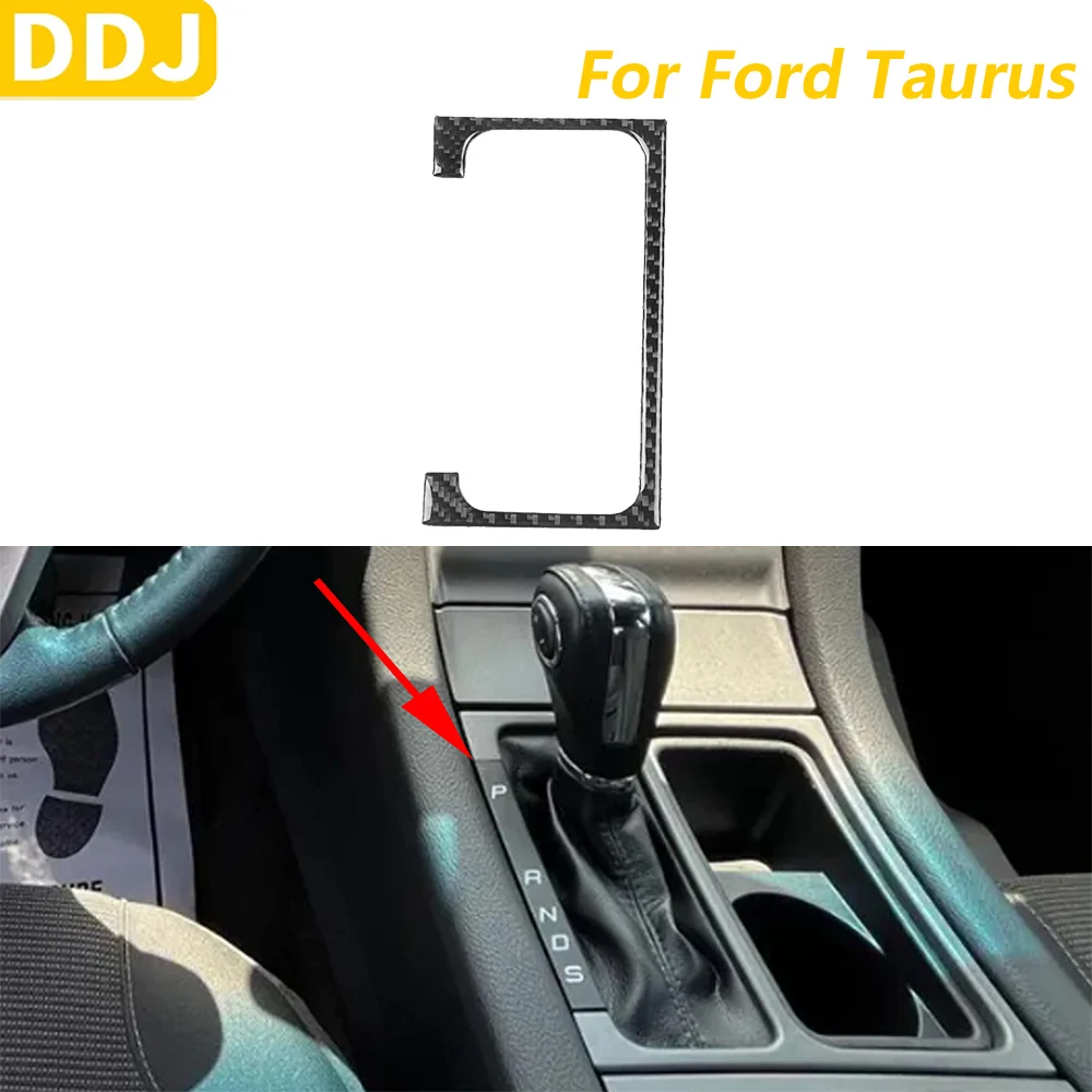 For Ford Taurus 2013-2019 Carbon Fiber Central Control Gear Shifter Panel Frame Trim Cover Car Accessories Decoration Sticker 1
