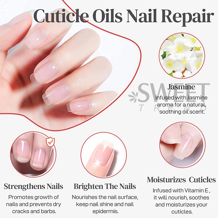 25ml Flower Nail Nutrition Oil Colorful Petals Nail Treatment Cuticle Revitalizer Oil Prevent Agnail Polish Nourish Skin nail care oil