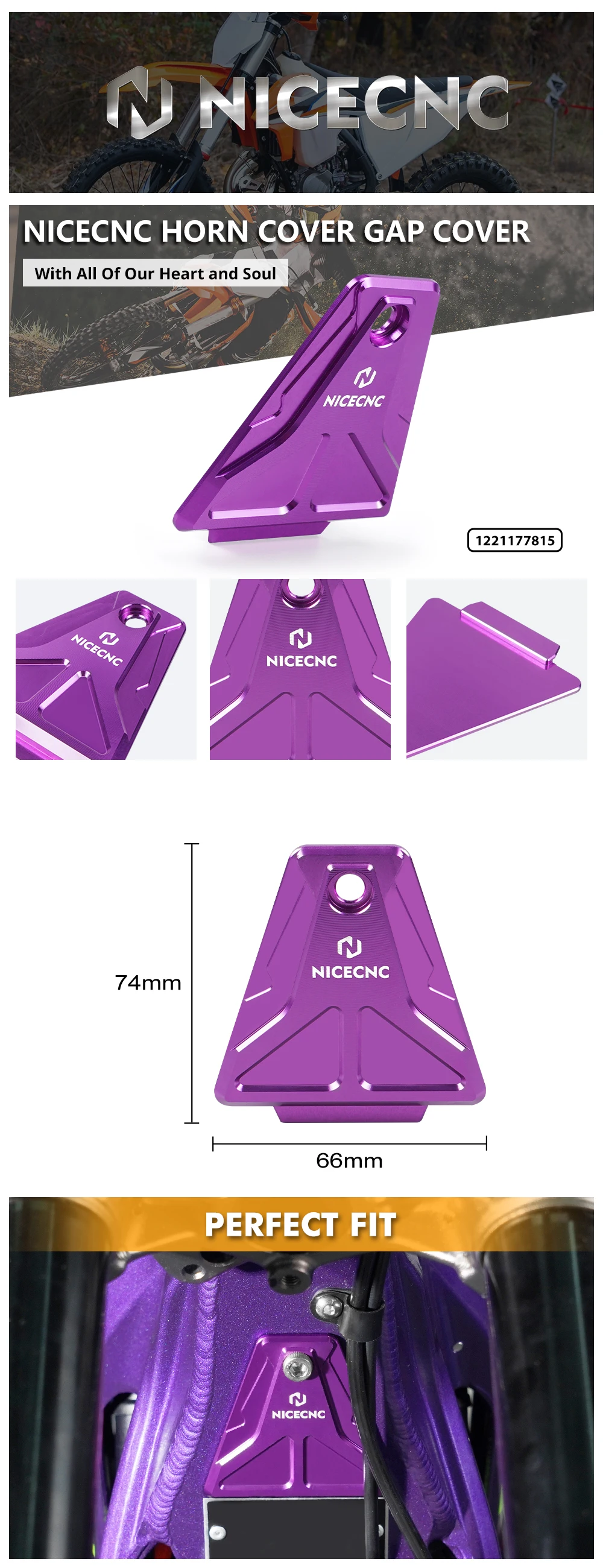 NICECNC Für Surron Light Bee X S L1E Hupenabdeckung Lücke Hupe Löschen Kit für Segway X160 X260 Elektro Dirt Bike 2022 2023 2024 2025 – Detail 1