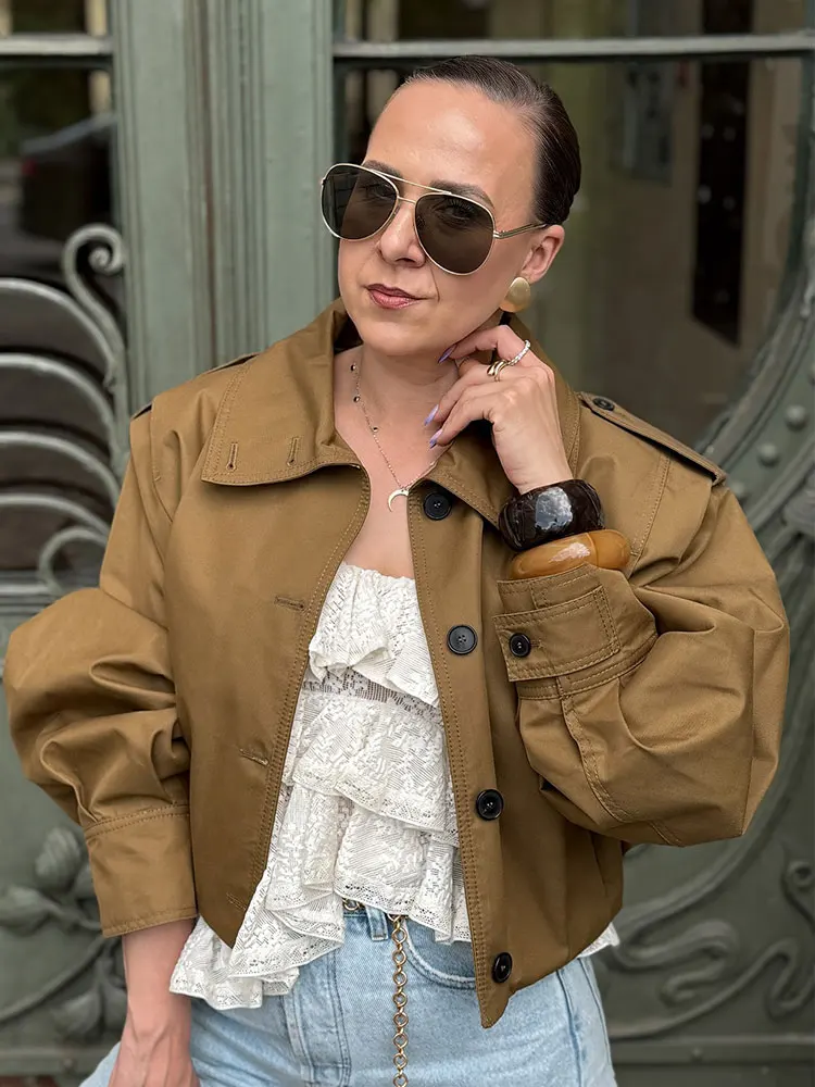 HH Autumn Jacket For Women Fashion Solid Single Breasted Long Sleeve Turn Down Collar Jackets Casual Office Lady Chic Coats