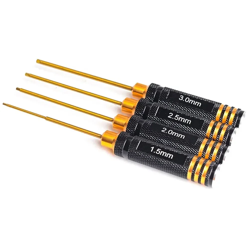 Kit Tournevis Hexagonaux 4 Pièces 1.5-3mm pour Hélicoptère RC