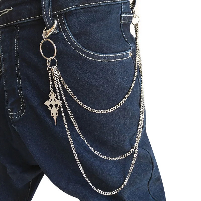 Layered Body Chain Gold Punk Jeans Pants Chains Hiphop Trousers Keychain  Goth Street Wallet Pocket Key Chains For Women And Girls Gold 