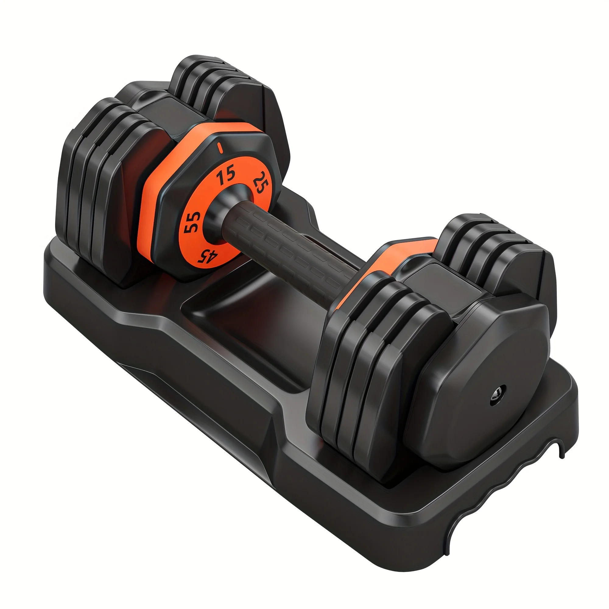 

25LB 5-in-1 Single Adjustable Dumbbell, Free Dumbbell Weight Adjust With Anti-Slip Metal Handle, Ideal For Full-Body Home & Gym