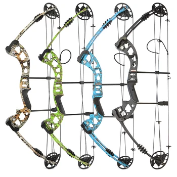Archery Compound Bow and Arrows Set - 30-55lbs JUNXING 4 Color - 310FPS for Left/Right Hand Shooting, Hunting, Composite Bow 2