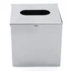 Paper holder elegant chrome car household cube square tissue box container stainless steel carton towel napkin holder 5
