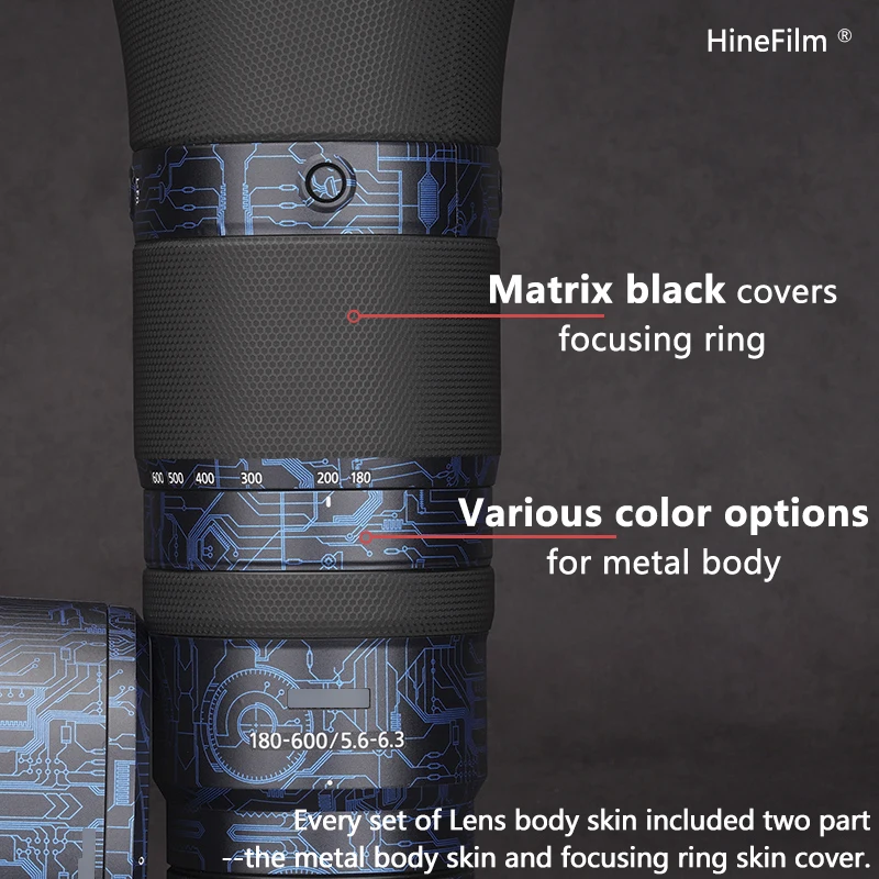 Nikkor z 180-600 Linsen aufkleber Haut für Nikon Z 180-600mm 1: 5,6-6,3 vr Linse Anti-Kratz-Wickel abdeckung Linsen aufkleber folie – Detail 6