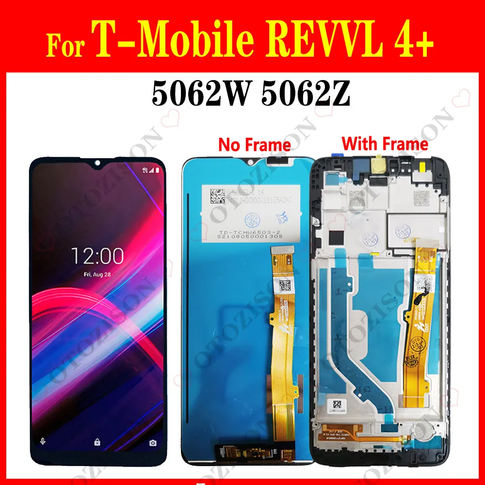 6.52 "Per T-Mobile Revvl 4 + Display Lcd Con Cornice 5062W 5062Z Touch Panel Screen Digitizer Assembly Revvl 4 Plus Sostituzione