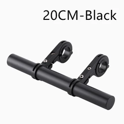 Bicycle Handlebar Extension Bracket and Headlight Mount (20CM-Black)