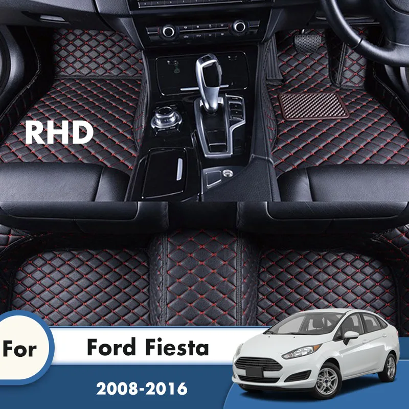 

RHD Carpets For Ford Fiesta 2016 2015 2014 2013 2012 2011 2010 2009 2008 Car Floor Mats Leather Custom Auto Interior Accessories