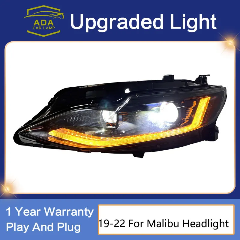 

Head Lamp for Chevrolet Malibu XL LED Headlight 2019-2022 Headlights DRL Turn Signal High Beam Angel Eye Projector Lens